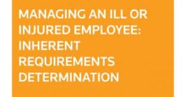 Managing an Ill or Injured Employee: Inherent Requirements Determination [Checklist]